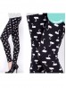 Swan Print Stretchy Legging